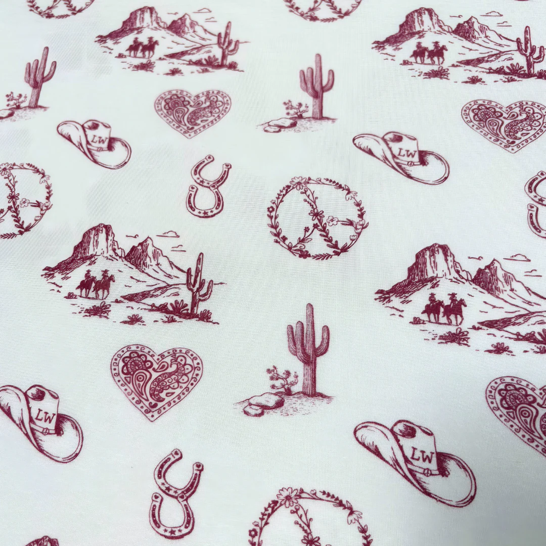 Peace, Love, and Cowboys Pajama Set - Image 3